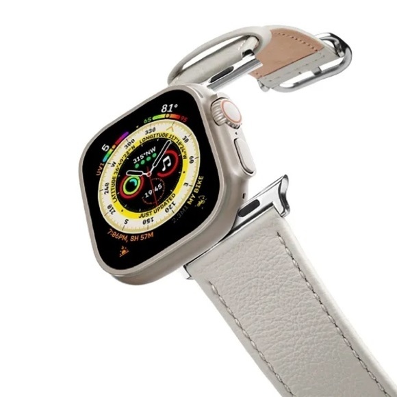 Casetify Accessories - Grey Pebbled Leather Apple Watch Band 42mm